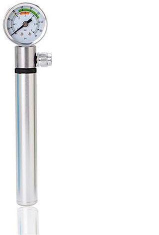 Hochdruck-Stoßdämpferpumpe for Mountainbikes, Stoßdämpfer-Luftpumpe for Gabel- und Hinterradaufhängung, mit Manometer (max. 210 PSI), passend for Schrader- und Presta-Reifenventile ( Color : Silver )