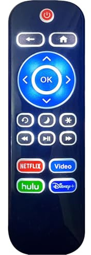 Replacement Backlit Remote Control for TCL/Hisense/Sharp/Philips/Onn/Element/Insignia/Westinghouse Roku TV (NOT for Roku Stick or Box)