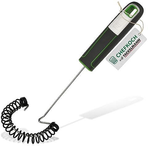 Chefkoch Premium frusta a spirale - Perfetta per sbattere albumi, panna & co - Fili in acciaio inox rivestiti in silicone anche per pentole rivestite - Lunghezza 26 cm