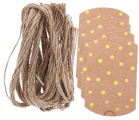 Gatuida Set mit Kleinen Geschenkverpackungen Dekorativen Süßigkeitenbehältern für Partys Geburtstage Süßigkeitenkissenboxen Seil