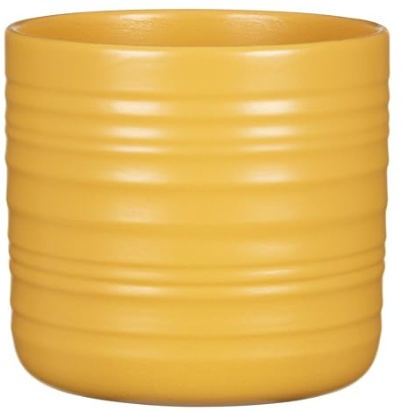 Scheurich Cottage Blumentopf aus Keramik, Gelb, Ø 22,7 cm, H 20,7 cm