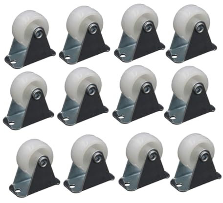Gatuida 12pezzi Ruote Per Mobili Ruote Girevoli Silenziose Per Carrelli Attrezzature Industriali e Mobili Capacità Pesante Adatte Per Pavimenti Delicati