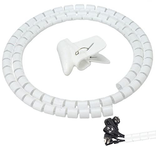 Gestion des Câbles - Gaine Cache Cable Spirale - Gaine Torsadée Cache Câbles - Gaine Spirale Flexible Universel - Gaine Etanche pour Cable Electrique, pour Rangement Câbles pour Protéger Le Câble