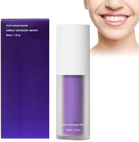 Tkekruh Correcteur De Couleur 30ml, Elimination des Taches Dentaires, Booster de Blanchiment, Purple Toothpaste Produit Violet Blanchir pour Dents Blanches, gel nettoyant magique sans effort pièce