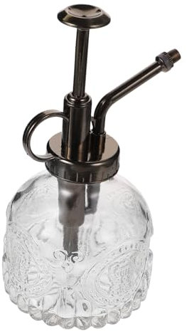 OFFSCH Sprühflasche aus Glas für Pflanzen im Vintage-Stil Wiederverwendbar und Nachfüllbar Wassersprühflasche zum Bewässern von Topf- und Hängepflanzen mit Sichtfenster für Wasserstand