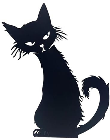 Metall-Silhouette - Gartendekoration für Katzen, Gartenpfähle für Katzen, dekorative Pfähle für Katzenaffen, Affenstatue, wetterfest, Silhouette