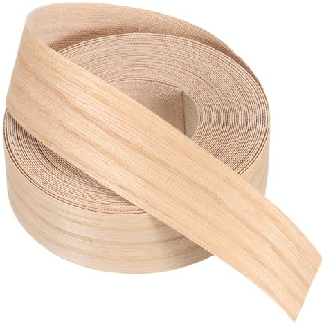 PATIKIL Cinta para bordes de madera de roble rojo, 51 mm x 15 m, cinta de haya preencolada para bordes de contrachapado flexible con adhesivo Hot Melt para la restauración de muebles