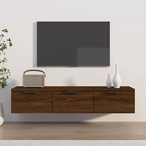 BOWEKAM Home & Garden-Hängeschrank Braun Eiche 102x30x20cm Holzmöbel Wahl