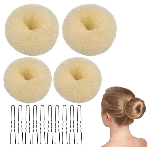 Duttkissen Hair Dutt Maker Haargummi Haarnetz Dutt Haarteil Bun Haar Duttkissen Groß Haare Haarkissen BröTchen-Haartwister Haarnetz Ballett Kinder Buns Dutt Kissen Donuts Frisuren ZubehöR Haardonut