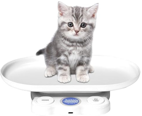 Échelle De Compagnie Numérique - Échelle De Pesage Des Petits Animaux | Scale De Cuisine De Précision Multifonctionnelle | Capacité De 15 Kg 1g Précision, LCD Électronique Portable Pour La Cuisson