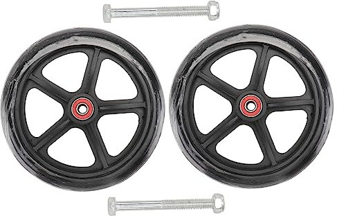 Homoyoyo 2pièces Roues Avant Solides Fauteuil Roulant Remplacement Antidérapant Caoutchouc Pu Avec Roulement à Billes Pour Fauteuils Et Déambulateurs