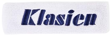 Personalisiertes Sport besticktes Stirnband, Baumwoll-Frottee-Schweißband, 17 x 5 cm, 6 Farben Monogrammiertes Stirnband, Geschenk für Atheleten (Weiß)