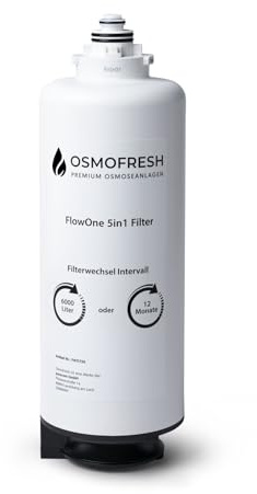 OsmoFresh Ersatzfilter und Membran FlowOne+ | 5in1 Ersatzfilter | jährlicher Wechsel | 12 Monate