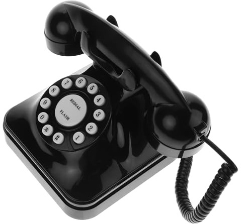 Healifty Teléfono Antiguo Fijo Teléfono De Escritorio Vintage Decoración Retro para Casa y Oficina
