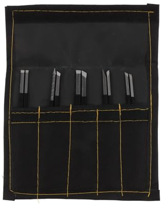 Set di 10 Bulini da Incisione per Pietra in Acciaio al Carbonio Nero | Custodia Termoformata, Sacchetto Piccolo, Uso Quotidiano, Hobby, Adatto a Principianti e Scultori Esperti