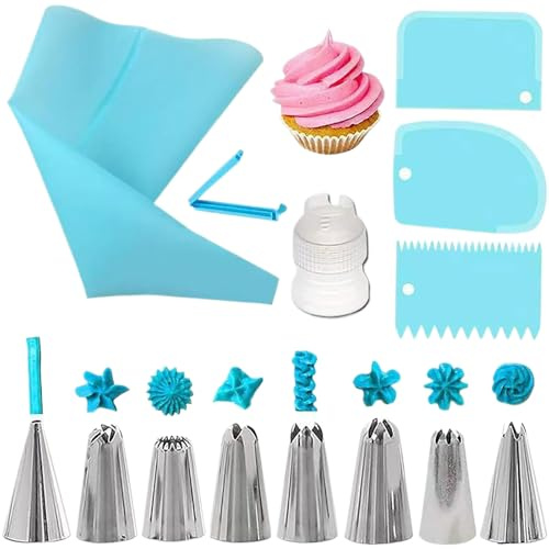 14/20 pezzi set di ugelli per tubazioni, forniture fai da te per pasticceria crema al cioccolato, decorazioni per torte