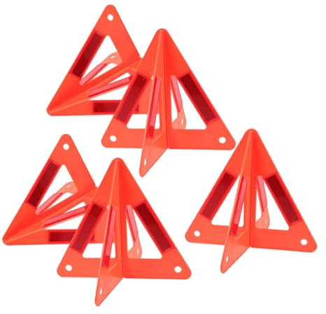SOPOTUTU 5pcs Multifunctional Car Sign Reflective Emergency Warning Triangle Roadside Safety for Vehicles Car Safety