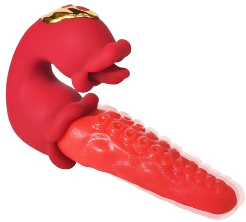 LZYLWC Vibration für Frauen 2 in 1 Zungen Vibrator mit 10 Vibrationsmodi & Tentakel Dildo G Punkt Klitoris Stimulator Lecken Vibratorenset Sexspielzeug für Paare & Frauen Masturbation