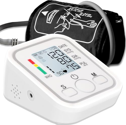 Blood Pressure Monitors Large Cuff Size 22-36cm - Blood Pressure Machine with Cuff for Upper Arm - Heart Rate Hypertension Monitor - Blood-Pressure Monitor Large Cuff- No Cable & Batt
