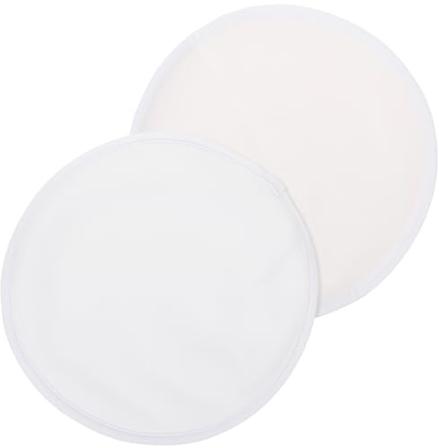 GALPADA Paquete de 2 Almohadillas de Aceite de Ricino Pecho, Reutilizable, de Tejido Blanco, Práctico y Conveniente para Dormir y Cuidado Natural