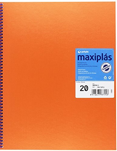 Grafoplas – Mappe mit 20 Hüllen, A4, Einband A4 orange