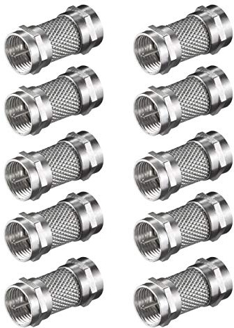 10 Stück SAT-Kabel Verlängerung F-Verbinder Adapter F-Stecker Steckverbinder Koax