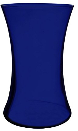 Floral Supply Online Vaso da raccolta blu cobalto da 20,3 cm e libretto guida per fiori, vaso decorativo in vetro per composizioni floreali, matrimoni, decorazioni per la casa o ufficio.
