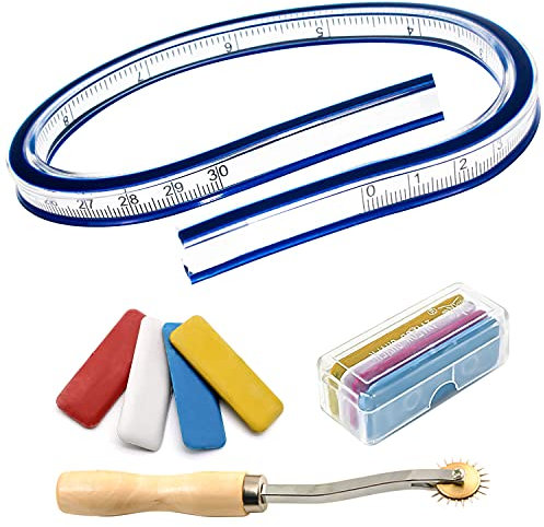 Kurvenlineal Flexibles Kunststoff Nähen Maß Werkzeug für Büro, Schule, Studio, Zeichnung,Kleiderdesign, Zimmerei (30CM)