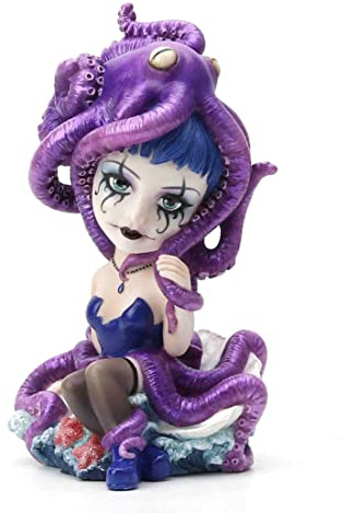 Veronese Design 14 cm gotische Blaue Blut-Aristokrat-Figur, handbemalt, Kunstharz