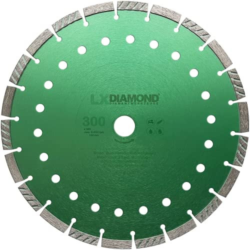 LXDIAMOND Diamant-Trennscheibe 300mm x 20,0mm Diamantscheibe Betonscheibe für Stein Beton Mauerwerk 300 mm passend für Schneidetisch, Trennschleifer, Trennjäger, Motorflex, in Premium Qualität