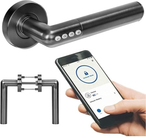 Miratic Elektronisches Türschloss Bluetooth Smart PIN- und Bluetooth 4.0 - Öffnung IP44 (Schwarz)