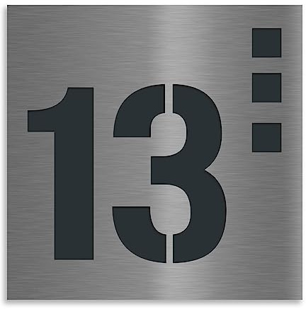 Jung Edelstahl Design Hausnummernschild Köln -Hausnummer V2A Edelstahl - incl. Gravur (Edelstahl, 15x15 cm)