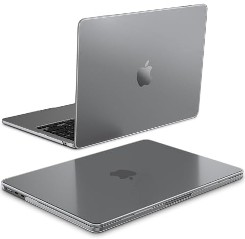 Fintie Hülle Kompatibel mit MacBook Air 13.6 Zoll M5 M4 M3 M2 A3449 A3240 A3113 A2681 (2026-2022), [100% Entspricht der Offiziellen Farbe] Premium Ultradünne Matte Hartschale Schutzhülle, Space Grau