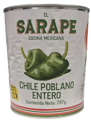 Chiles Poblanos El Sarape Lata de 737 gr.