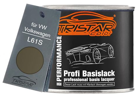 TRISTARcolor Autolack Dose spritzfertig für VW/Volkswagen L61S Olivgrün/Oliv Basislack 0,5L