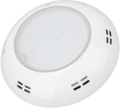 Fockety Unterwasserbeleuchtung, 18 W AC12 V, 9,1 Zoll Durchmesser, IP68, Wasserdicht, Helle LED-Poolbeleuchtung für Brunnen (Warmes Licht)