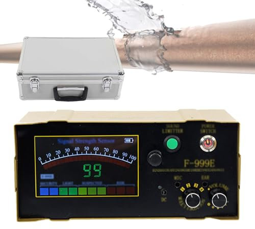 Detector De Fugas De Agua SubterráNea Profesional, Monitor De Fuga De TuberíA De Agua Con 200Hz-3000Hz Ajustable, Para La DeteccióN De Fugas De Agua