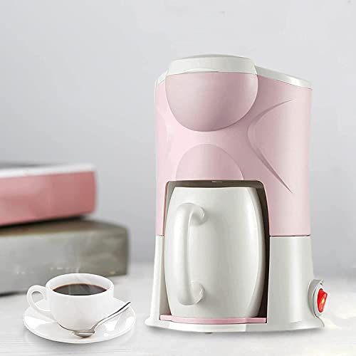 Coffee Machine, Drip Coffee Machine, Single Cup American Coffee Maker, Commercial/office/domestic Small Affordable Coffee Maker(Pink)