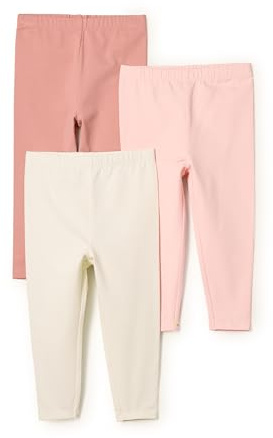 Amazon Essentials x Sofia Grainge Baby Mädchen Leggings, 3er-Pack, Elfenbein/Rosa/Terrakotta, 18 Monate