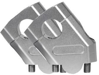 Lenkerklemme Passend Für Alle 22-mm- Und 28-mm-Motorradlenker. Erhöhung Der Riser-Lenkerklemme Für Usw. Lenker Riser(28mm Silver)