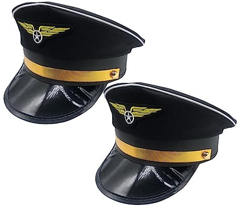 JEWEDECO 2stücke Verstellbare Pilotenmütze Für Damen Und Cosplay Für Halloween Und Kostümpartys Aus Bequem Und Stilvoll