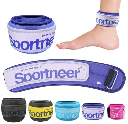 Sportneer Viktmanschetter, fot viktmanschetter, 2 x 0,23 kg/2 x 0,45 kg/2 x 0,9 kg/2 x 1,36 kg/2 x 2,27 kg armvikter handledsvikter set, gångvikter för hand- och fotleder