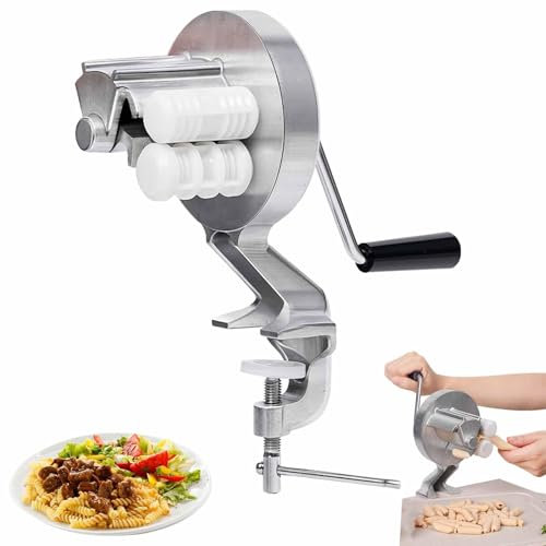 Macchina per pasta manuale, in acciaio inox, macchina per noodle a manovella, macchina per maccheroni, macchina per pasta a manovella, rullo per pasta, macchina per pasta fatta in casa