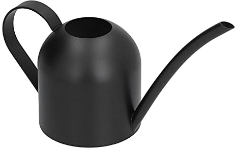 Regadera negra de 500 ml de acero inoxidable, regadera con caño largo para plantas de interior, bonsái, flores de jardín al aire libre