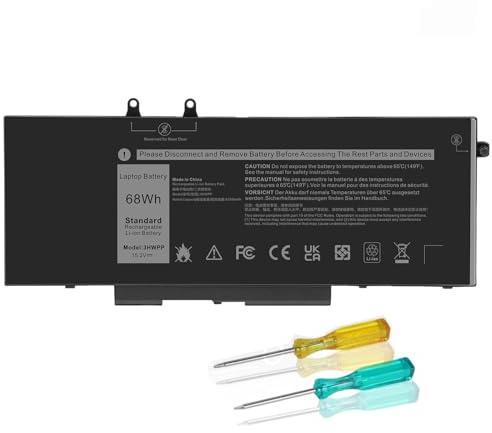 HJTPOWER 3HWPP Laptop Akku für Dell Latitude 14 5401 5411 15 5501 5511 Precision 3541 3551 Series 17 7706 15 7500 7506 2-in-1 Black Edition 3PCVM 10X1J 1VY7F 401 D9 J. GG 75F N2NLL T6DC2