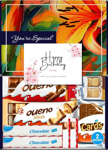Benerry Milk Chocolate Gift Box – Bueno, Happy Hippo & Cards – Birthday Letterbox Hamper