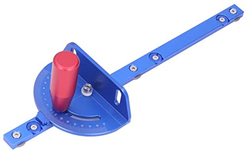 Jauge à onglet, ensemble de jauge à onglet en alliage d'aluminium avec angle de 75 ° et disque de retenue amovible, rapporteur de scie à onglet de haute précision pour scie à table, fraiseuse et mac