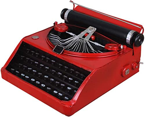 Máquina de escribir vintage - Máquina de escribir de metal retro - Máquina de escribir antigua artesanía retro modelo para el hogar, decoración de bar, accesorios de cine