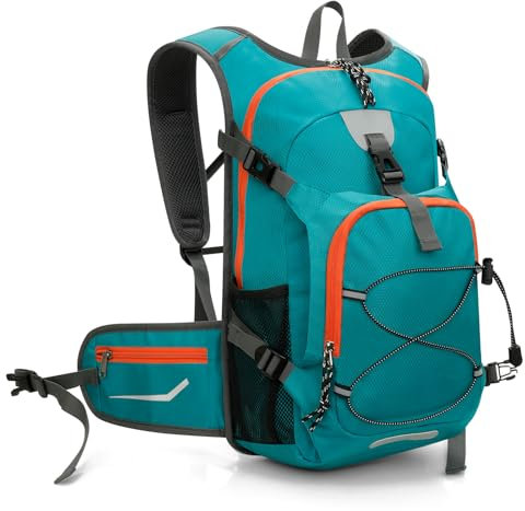 Cozary Kinderrucksack Wandern Jungen Mädchen für 6-12 Jahren, Wasserdicht Sportrucksack mit Reflektor, 18L komfortabler Wanderrucksack Kinder, Wetterfester Schulrucksack, für Schule, Wandern, Freizeit