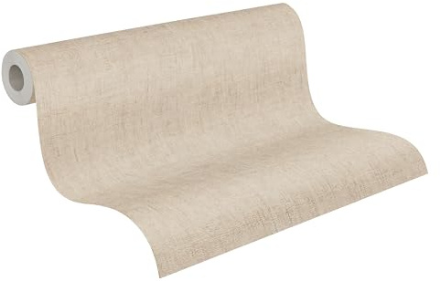 A.S. Création History of Art 2 Vliestapete Struktur 10,05 m x 0,53 m - Beige, Braun, Metallic - Tapete Modern für Wohnzimmer Schlafzimmer - 790452